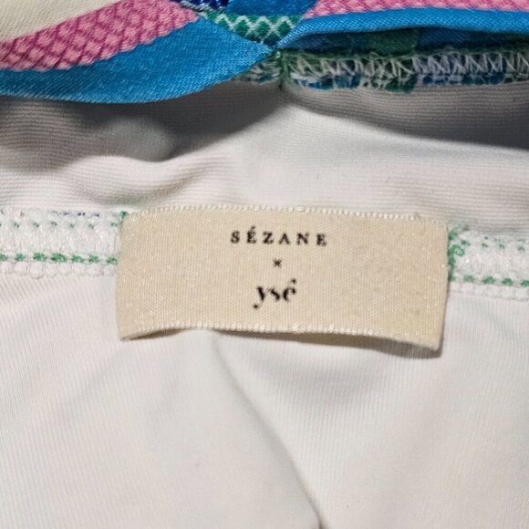 Sezane x Yse • Louise One Piece Swimsuit Striped Multicolor Women Size 2/6 - Picture 6 of 15